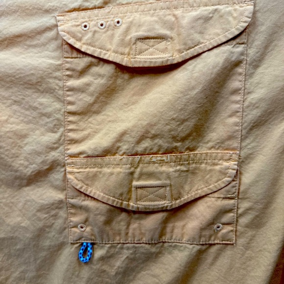 COLUMBIA PFG Tamiami Fishing Shirt Men 4XL Orange Vented Roll Tab Performance - Picture 7 of 10